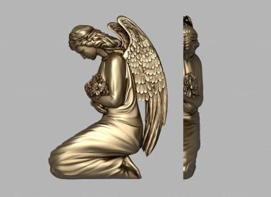 Memorial (Grieving angel, PM_0359) 3D models for cnc