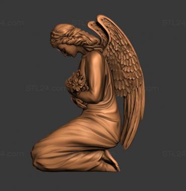 Memorial (Grieving angel, PM_0359) 3D models for cnc