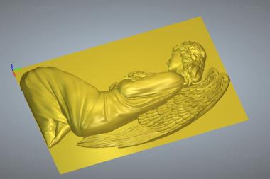 Memorial (Grieving angel, PM_0359) 3D models for cnc