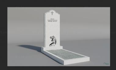 Memorial (Grieving angel, PM_0359) 3D models for cnc