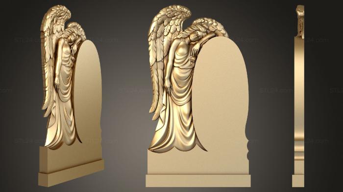 Memorial (Grieving angel, PM_0360) 3D models for cnc