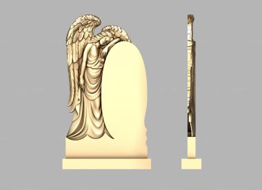 Memorial (Grieving angel, PM_0360) 3D models for cnc