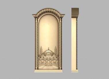 Memorial (Monument with a mosque, PM_0367) 3D models for cnc