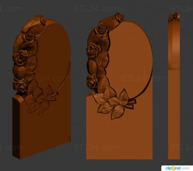 Memorial (Monument with roses, PM_0375) 3D models for cnc