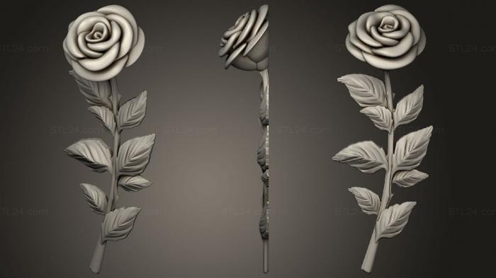 Памятники (Роза на памятник только роза, PM_0378) 3D модель для ЧПУ станка