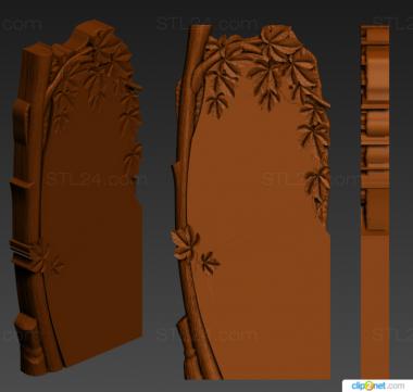 Memorial (Monument with a maple tree, PM_0385) 3D models for cnc