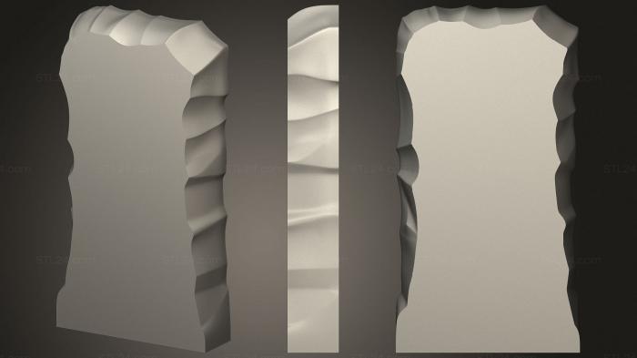 Памятники (Памятник Плита с художественными сколами, PM_0387) 3D модель для ЧПУ станка