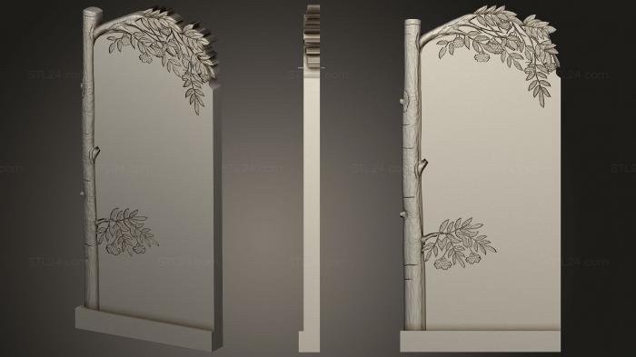 Memorial (Monument with mountain ash tree, PM_0393) 3D models for cnc