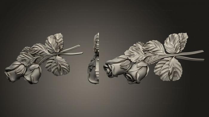 Памятники (Две розы на надгробие, PM_0396) 3D модель для ЧПУ станка
