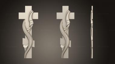 Памятники (Крест с плащаницей, PM_0397) 3D модель для ЧПУ станка