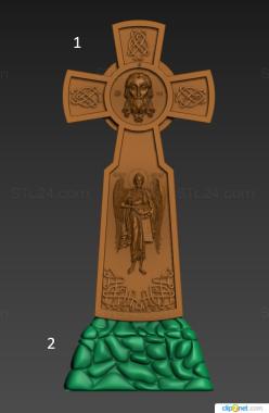 Memorial (Cross with the saint, PM_0401) 3D models for cnc