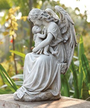 Memorial (Statue of an angel with a child, PM_0407) 3D models for cnc