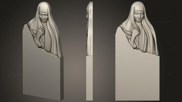 Памятники (Памятник с женской головой, PM_0408) 3D модель для ЧПУ станка