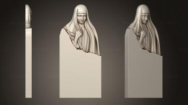 Memorial (Monument with a female head, PM_0408) 3D models for cnc