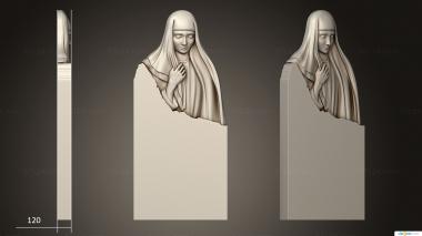 Memorial (Monument with a female head, PM_0408) 3D models for cnc