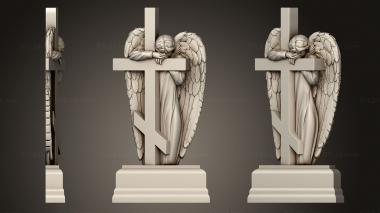 Memorial (Monument with a weeping angel, PM_0409) 3D models for cnc