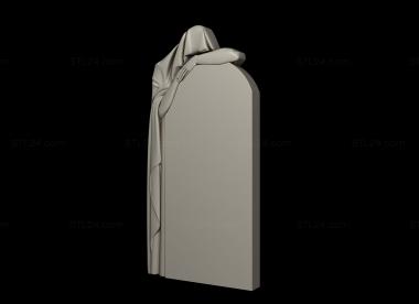 Memorial (Monument with a grieving girl in a flat design, PM_0414) 3D models for cnc