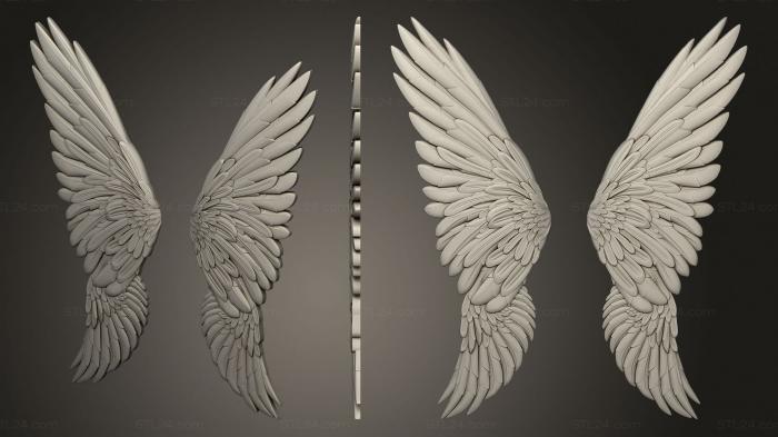 Памятники (Крылья из камня, PM_0415) 3D модель для ЧПУ станка