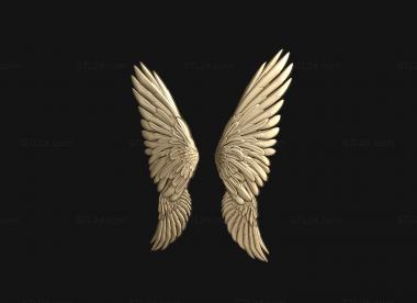 Memorial (Wings made of stone, PM_0415) 3D models for cnc