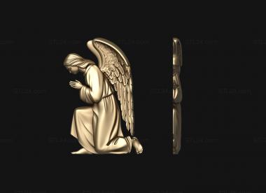 Memorial (The bowed angel, PM_0417) 3D models for cnc