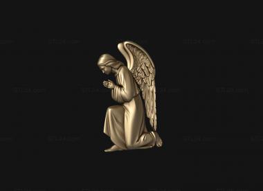 Memorial (The bowed angel, PM_0417) 3D models for cnc