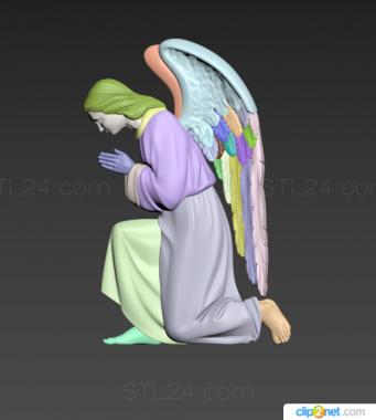 Memorial (The bowed angel, PM_0417) 3D models for cnc