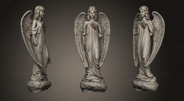 Memorial (Angel with roses, PM_0427) 3D models for cnc