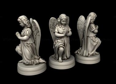 Memorial (Angel on his knee, PM_0456) 3D models for cnc