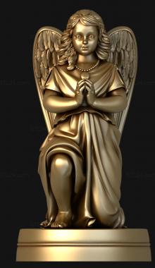 Memorial (Angel on his knee, PM_0456) 3D models for cnc