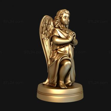 Memorial (Angel on his knee, PM_0456) 3D models for cnc