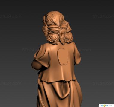 Memorial (Angel on his knee, PM_0456) 3D models for cnc