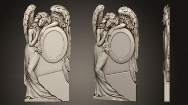 Memorial (Monument with a girl angel version1, PM_0458) 3D models for cnc