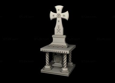 Memorial (Monument with a cross, PM_0477) 3D models for cnc