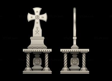 Memorial (Monument with a cross, PM_0477) 3D models for cnc