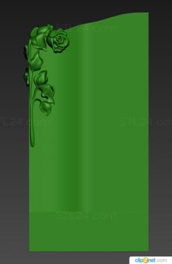 Memorial (Monument with Roses, PM_0479) 3D models for cnc