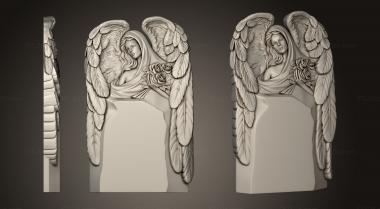 Memorial (Monument to the angel girl with roses version1, PM_0480) 3D models for cnc