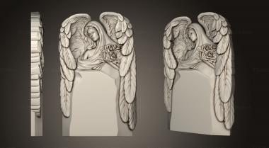 Memorial (Monument to the Angel girl with roses, PM_0481) 3D models for cnc