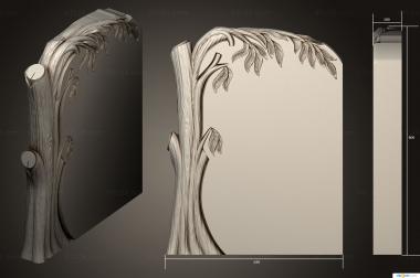 Memorial (Monument with a tree version1, PM_0483) 3D models for cnc