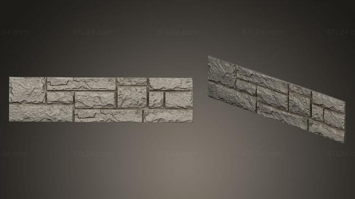 Панели геометрические (Каменная стеновая панель с шелушением 3d, PGM_0224) 3D модель для ЧПУ станка