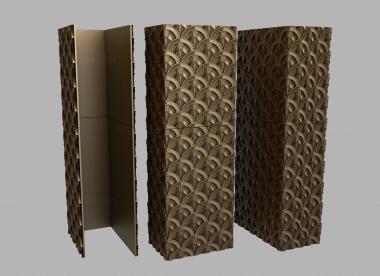 Geometrical panel (, PGM_0229) 3D models for cnc