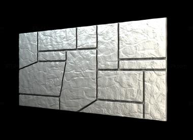 Geometrical panel (Panel in the form of stone slabs, PGM_0247) 3D models for cnc