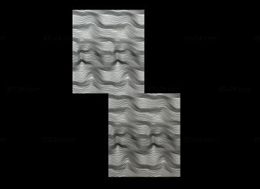 Geometrical panel (Panel with waves docking, PGM_0255) 3D models for cnc