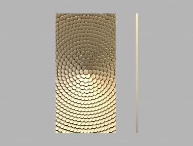 Geometrical panel (Panel with imitation scales, PGM_0258) 3D models for cnc