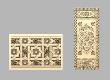 Geometrical panel (Panel with interlacing lines, PGM_0264) 3D models for cnc