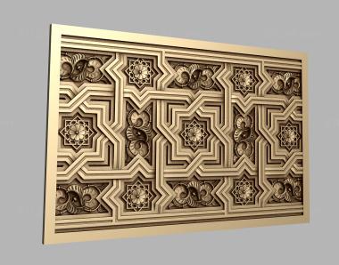 Geometrical panel (Panel with interlacing lines, PGM_0264) 3D models for cnc