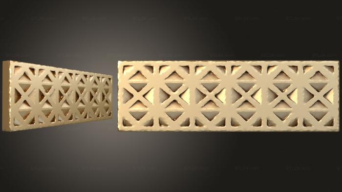 Geometrical panel (Panel with simplified geometric squares, PGM_0265) 3D models for cnc