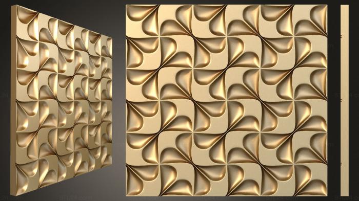 Geometrical panel (Panel with recesses, PGM_0267) 3D models for cnc