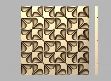 Geometrical panel (Panel with recesses, PGM_0267) 3D models for cnc