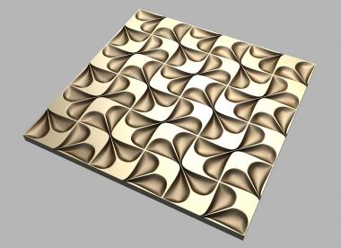 Geometrical panel (Panel with recesses, PGM_0267) 3D models for cnc