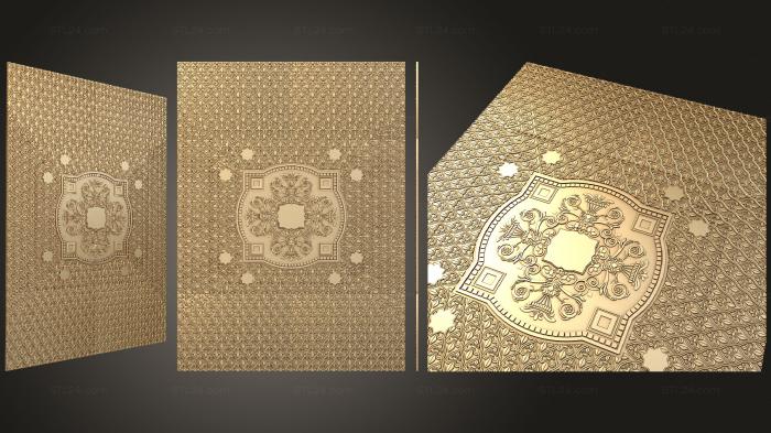 Geometrical panel (Ceiling with panels decorated with geometric decorations, PGM_0268) 3D models for cnc
